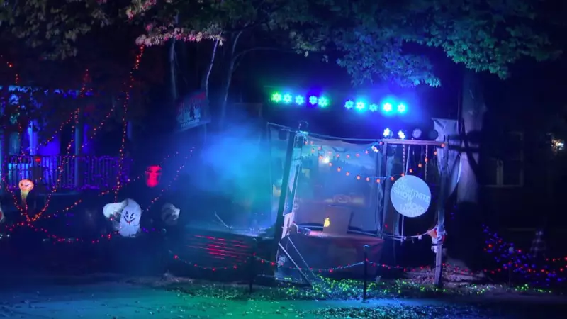 Canadian Teen Creates Spectacular Late-Night TV Inspired Halloween Display That's Going Viral