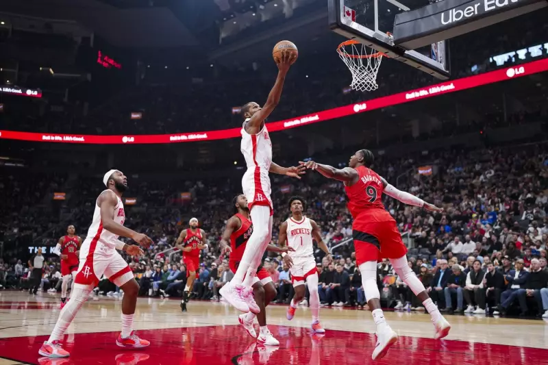 Kevin Durant's 31-Point Spectacle Powers Rockets Past Raptors in 139-121 Thriller