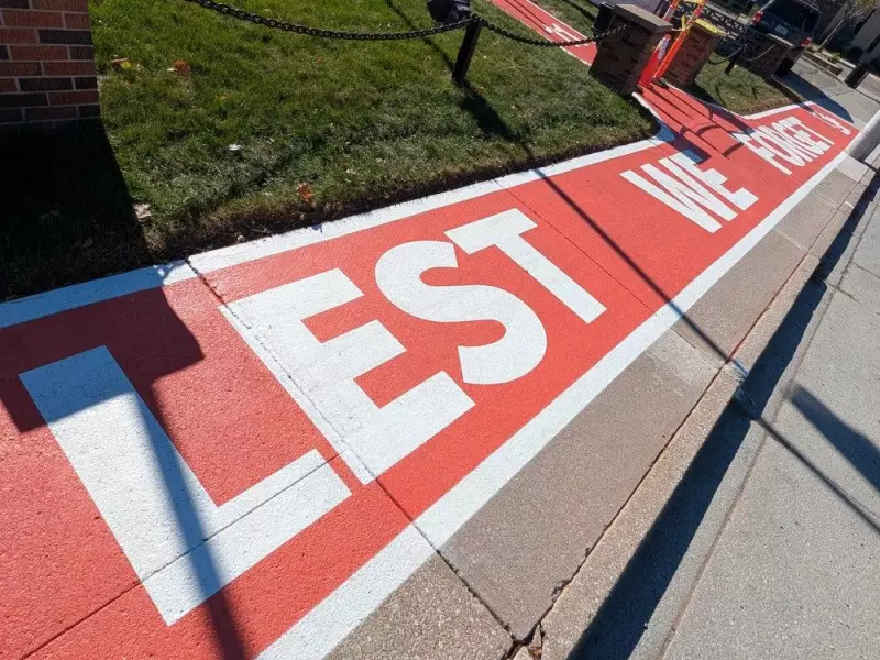 Windsor's Fallen Heroes Immortalized in Stunning Sidewalk Art Tribute