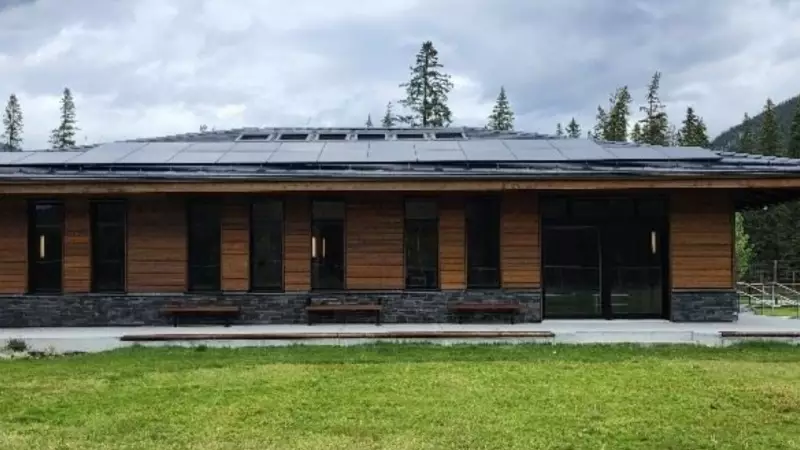 Banff's Okâch Pavilion Goes Green with Solar Panels and Electric Heat