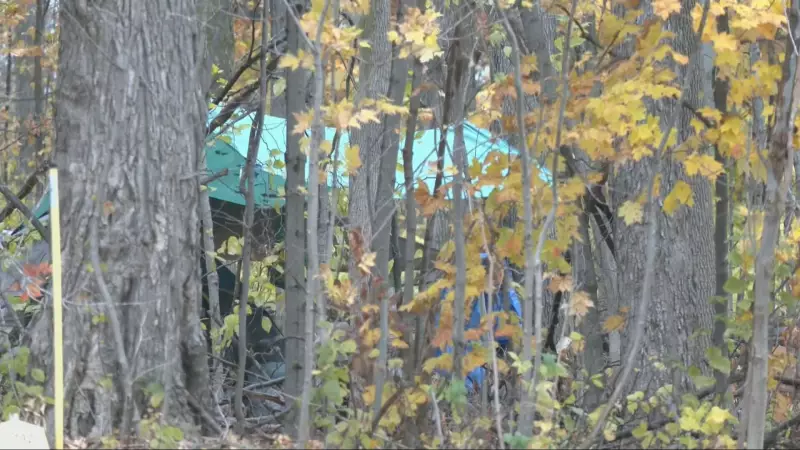 Barrie Firefighters Battle Blaze at Milligan's Pond Encampment