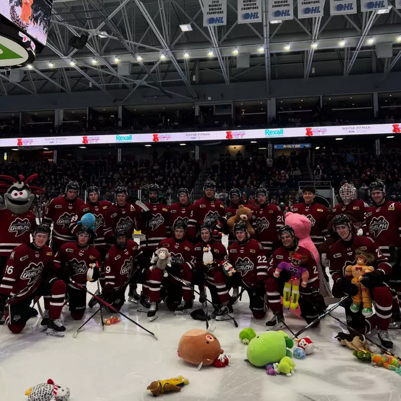 Guelph Storm Captain Nearly Breaks Teddy Bear Toss Record