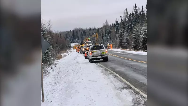 Highway 144 Closed: Emergency Repairs After Culvert Washout Near Sudbury