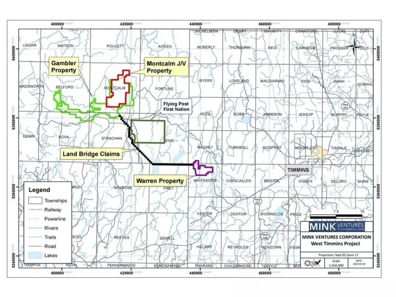 Mink Ventures Expands Exploration Portfolio with Promising Ontario Gold Properties