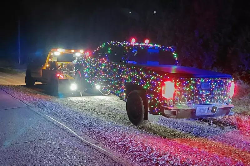 Norfolk County OPP Pull Over 'Festive' Speeding Pickup Truck