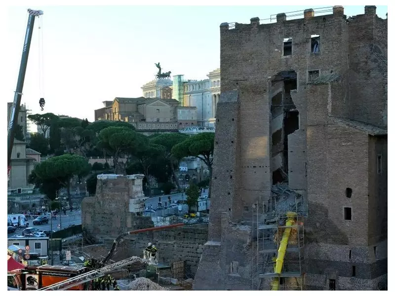 Rome Construction Disaster: Race Against Time to Rescue Worker Trapped in Medieval Tower Collapse