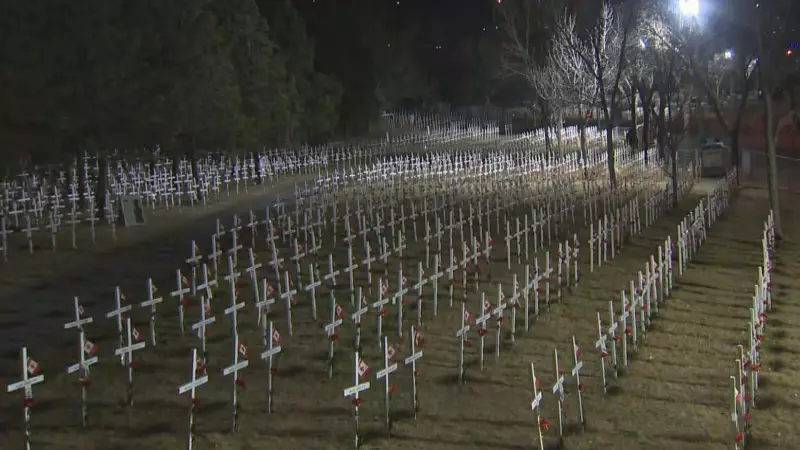 Royal Canadian Air Force Honoured in Moving Field of Crosses Ceremony in Calgary