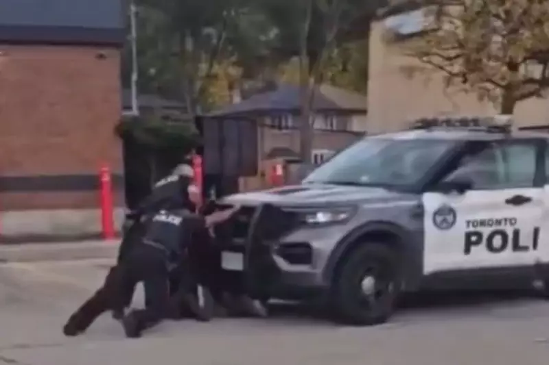 Toronto Police Cruiser Runs Over Officer and Suspect in Chaotic Arrest Gone Wrong