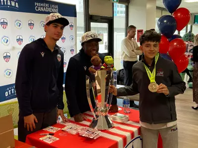 Atlético Ottawa Players Surprise CHEO Patients During Championship Tour