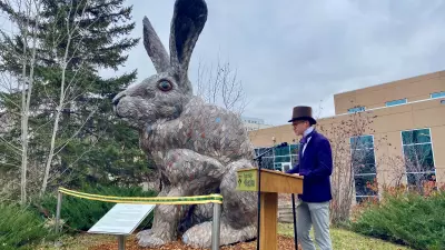 Massive Rabbit Sculpture Hops Onto University of Regina Campus | CTV News
