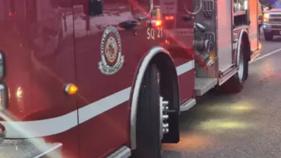 Vehicle Fire Erupts in Barrie Parking Lot - No Injuries Reported