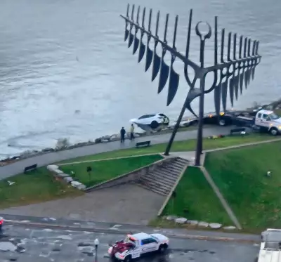 Vehicle Recovered from Barrie Waterfront, Driver Safe After Incident