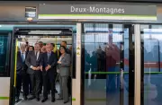 Carney and Legault Launch REM Station in Deux-Montagnes