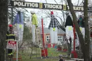 Controversial Halloween Display Featuring Hanging Politicians Removed in Manitoba