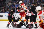 Flames Defeat Sabres 6-2 as Morgan Frost Breaks Third-Period Tie