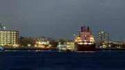 Freighter MV Rt. Hon. Paul J. Martin Stuck in Detroit River Near Windsor