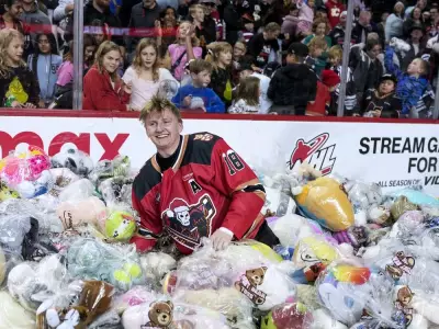 Calgary Hitmen's Ethan Moore Scores Latest-Ever Teddy Bear Toss Goal in 30th Annual Tradition