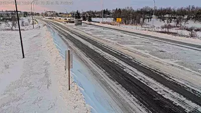 Highway 75 Closed Near Winnipeg Due to Ice-Covered Roads on Dec. 20