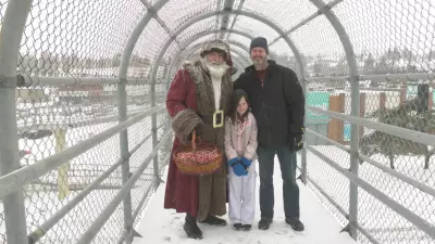 Santa's 15th Year Spreading Cheer Over Edmonton's St. Albert Trail