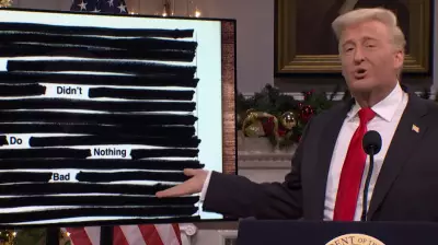 SNL Mocks White House's Heavily Redacted Epstein Files in Festive Trump Sketch