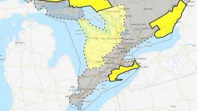 Snow Squall Warnings Hit Central Ontario, Whiteouts and Strong Winds Expected