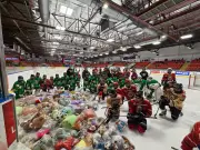 Calgary Teddy Bear Toss Collects 300 Bears for Charity at Max Bell Arena