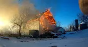 Ottawa Firefighters Battle Raging Barn Blaze in North Gower on Christmas Day