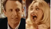 Sabrina Carpenter, Seth Meyers' Day Drinking Skit Takes Awkward Turn