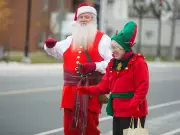 Santa Claus Visits Windsor's Sandwich Town, Praises Community Spirit