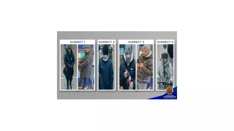 Hamilton Police Hunt 4 Suspects in Senior's Distraction Theft, Paramedics Struck on 401
