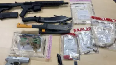 Barrie Police Seize Knives, Gun, and Cash in Traffic Stop After Erratic U-Turn