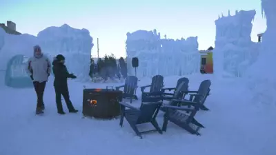 Edmonton's Weekend Warm-Up: Ice Castle Shines Amid Above-Freezing Temperatures