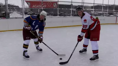 London Firefighters Seek Revenge in Second Annual 'Heroes on Ice' Hockey Game