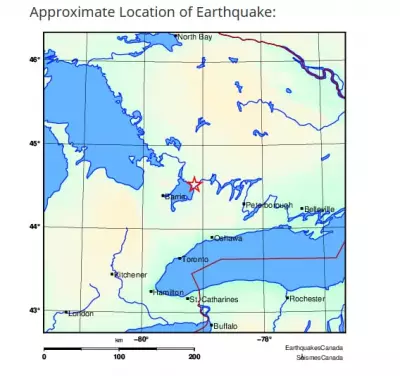 Magnitude 3.7 Earthquake Strikes Rama, Ontario, with Tremors Felt Across Southern Region