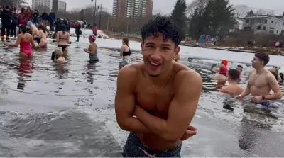 Polar Bear Swims Brave Frigid Waters for Charity Across Canada on New Year's Day 2026