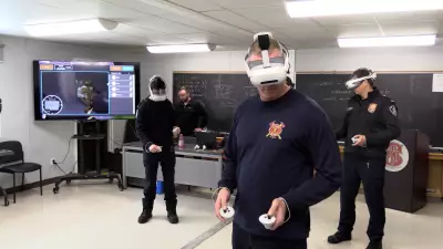 St. Thomas Firefighters Use VR Simulator for Safer, Less Taxing Training