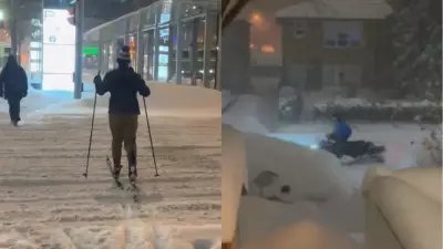 Toronto Transformed: Videos Capture City's Epic Snowfall from Skiing to Snow Angels