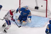 Binnington's 25-Save Shutout Powers Blues to 2-0 Victory Over Canadiens