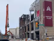 Demolition Progresses at Winnipeg's Portage Place in January 2026