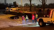 Driver Hospitalized After Car Slides into Mimico Waters
