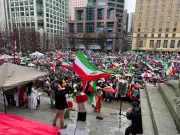 Hundreds Rally at Vancouver Art Gallery in Solidarity with Iran Protests