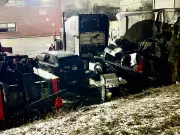 Multiple Vehicles Engulfed in Fire at Brampton Auto Repair Shop