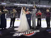 Over 6,000 Witness Historic On-Ice Wedding at Windsor Spitfires Game