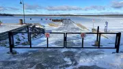 Rothesay Installs Gate, Bans Permanent Ice Fishing Shacks at Renforth Wharf