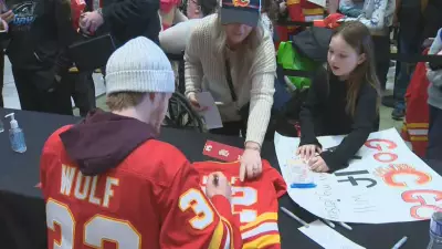 Calgary Flames Host Fan Meet-and-Greet at CrossIron Mills Before Road Trip