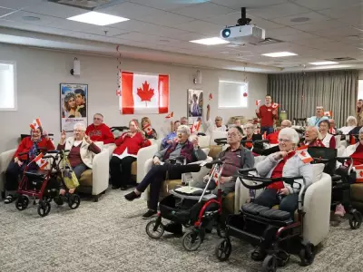 Calgary Seniors Cheer Local Athlete Nicole Maurer in Olympic Ski Jumping Debut