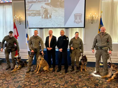 Halifax Police Swear In Four New K9 Service Dogs to Bolster Law Enforcement