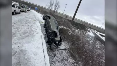 Niagara Falls Driver Narrowly Avoids Highway Plunge After Icy Road Launch