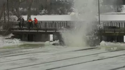 Ottawa's Annual Ice Blasting on Rideau River Commences for Flood Control