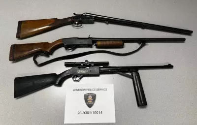 Three Arrested After Firearms Stolen in Windsor Home Break-In on Erie Street